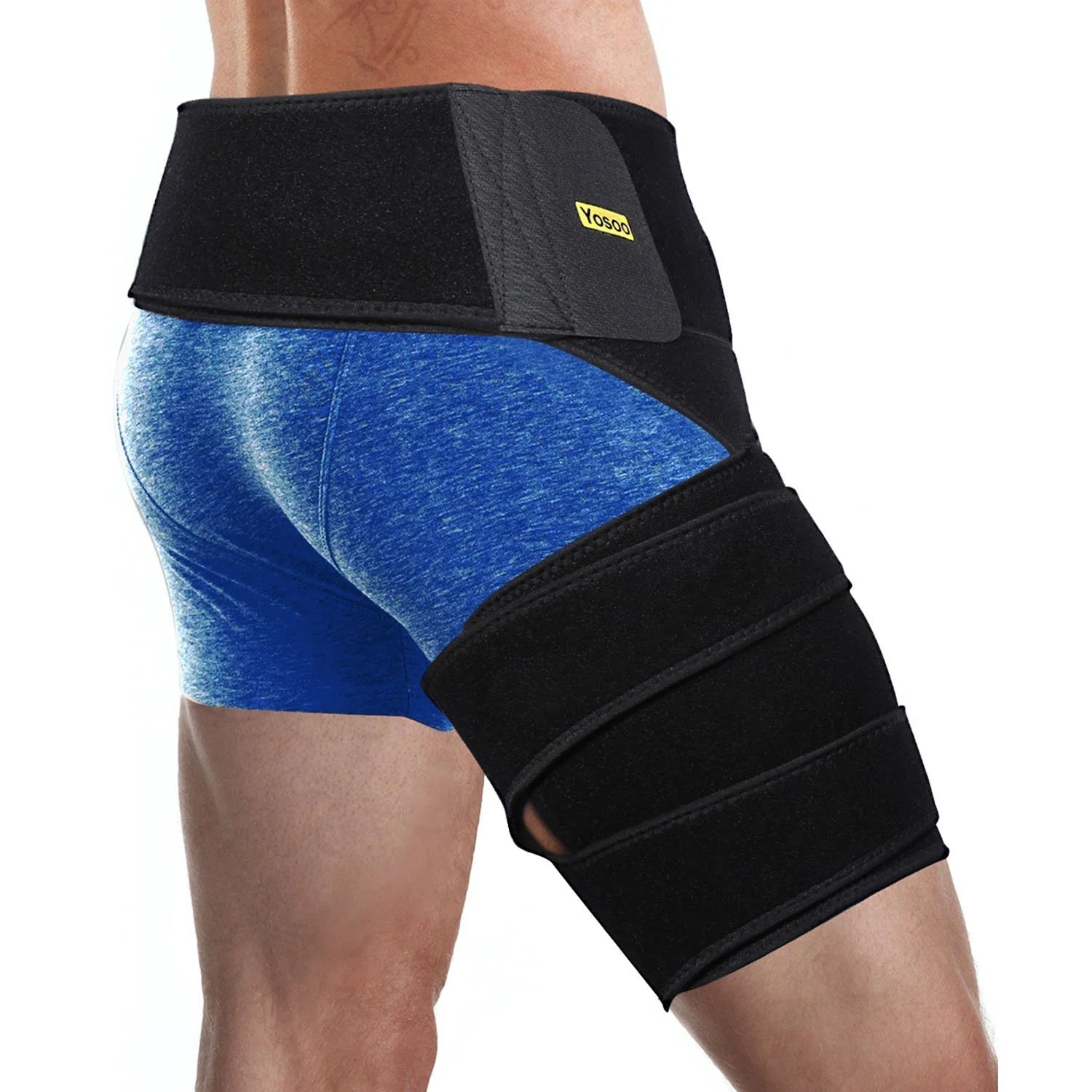 Adjustable Hip & Thigh Compression Sleeve – Neoprene Support for Sports, Running, Groin & Hip Pain Relief