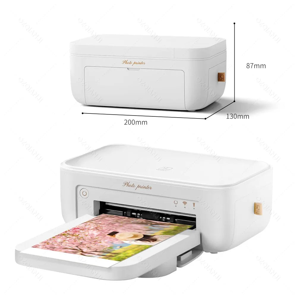 HPRT CP4100 Wireless Color Photo Printer – 300DPI desktop printer for 4×6” photos, thermal sublimation, ideal for home use.