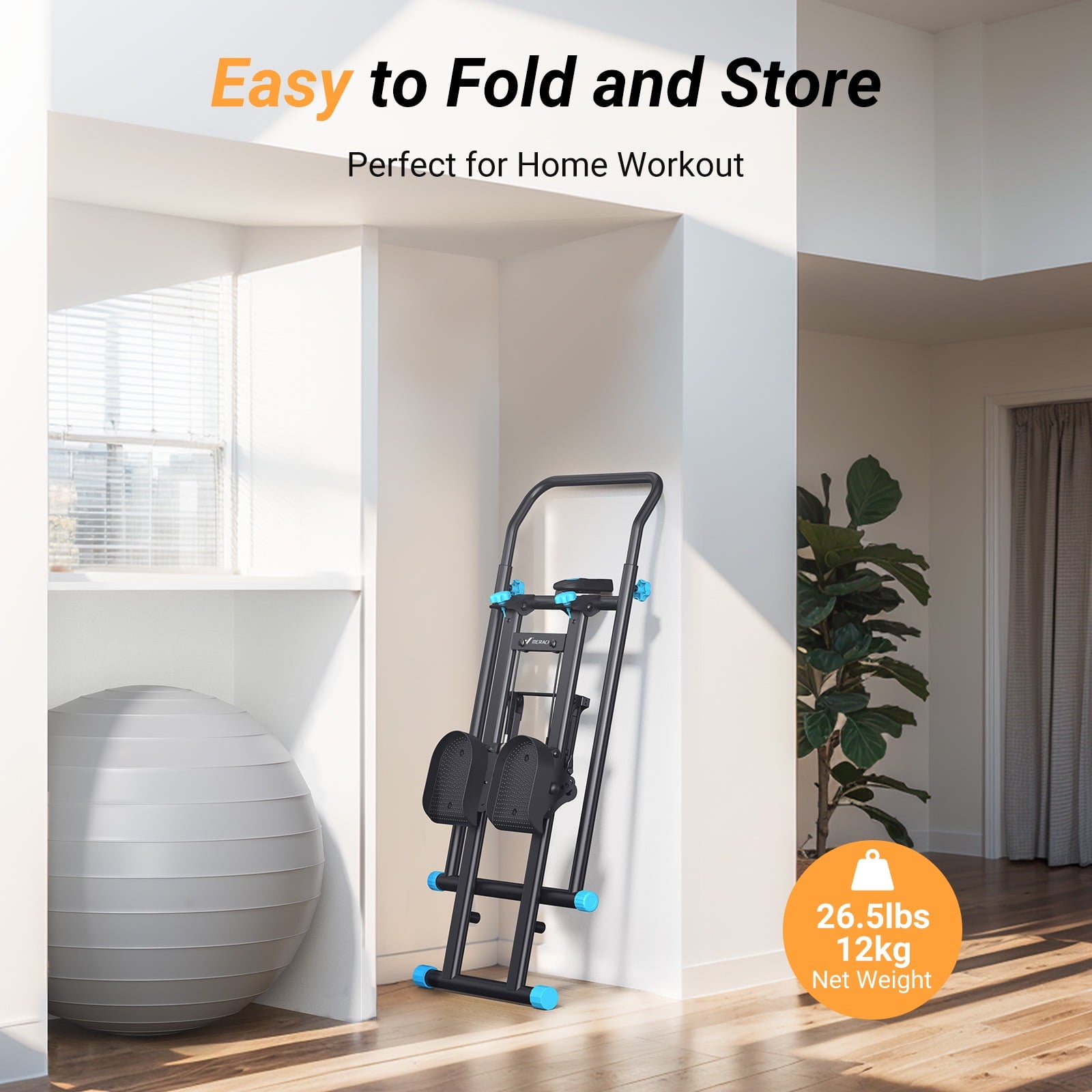 MERACH Compact Foldable Stair Stepper Climber