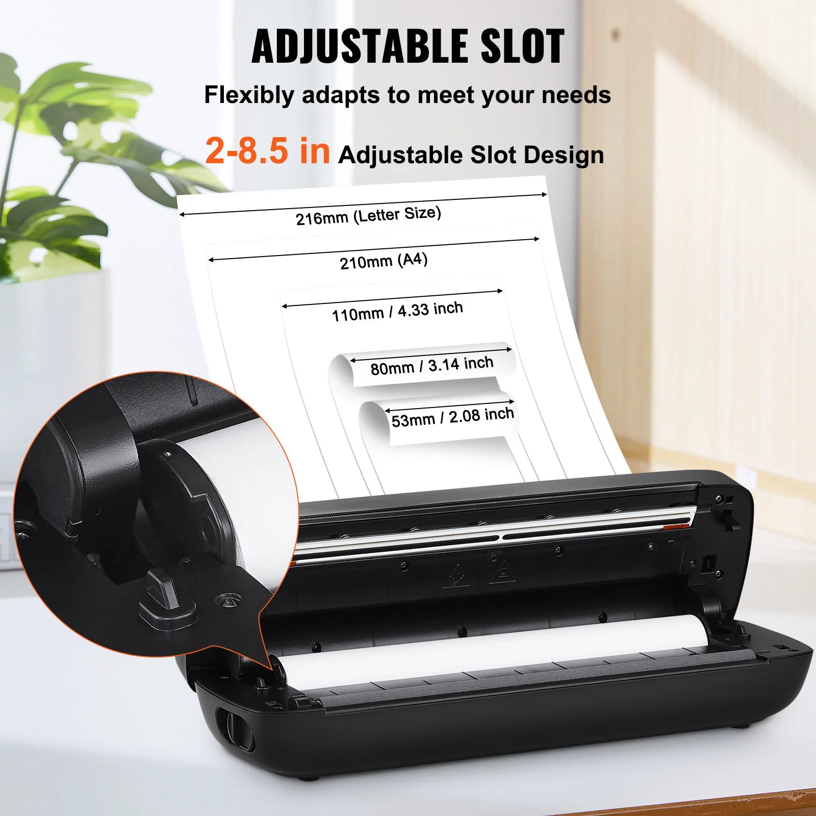 Portable Bluetooth Inkless A4/A5 Thermal Printer – 2600mAh, Multi-System Compatible for Home/Office