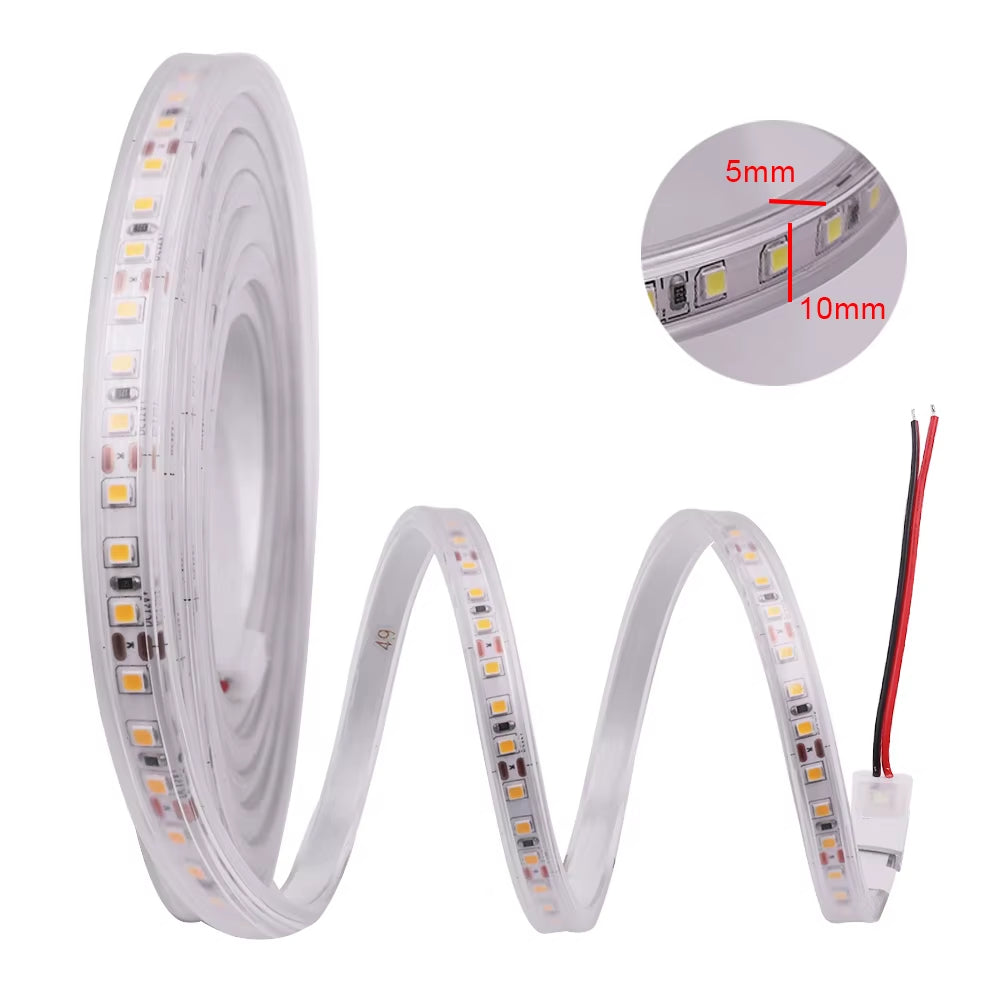 SMD2835 LED Strip Light 12V/24V 120LEDs/M IP67 Waterproof Flexible Tape (White/Warm/Natural 4000K)