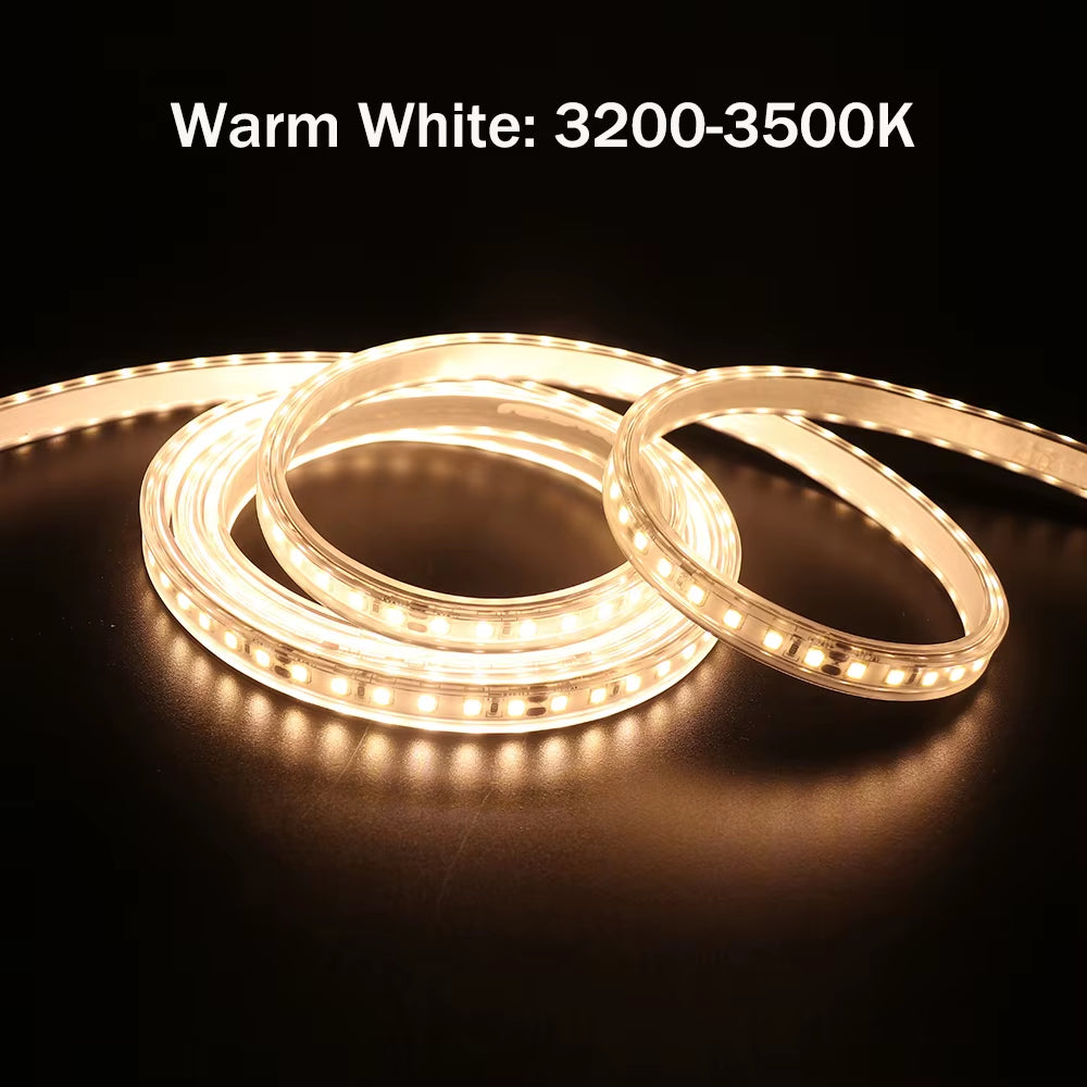 SMD2835 LED Strip Light 12V/24V 120LEDs/M IP67 Waterproof Flexible Tape (White/Warm/Natural 4000K)