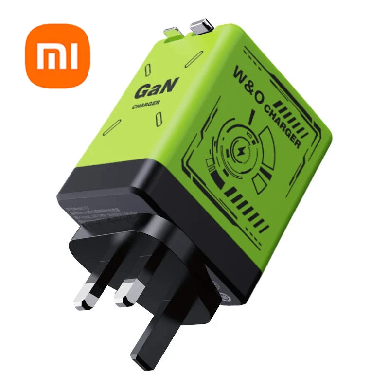 Xiaomi 120W GaN Fast Charger with Retractable Type-C/Lightning Cable.