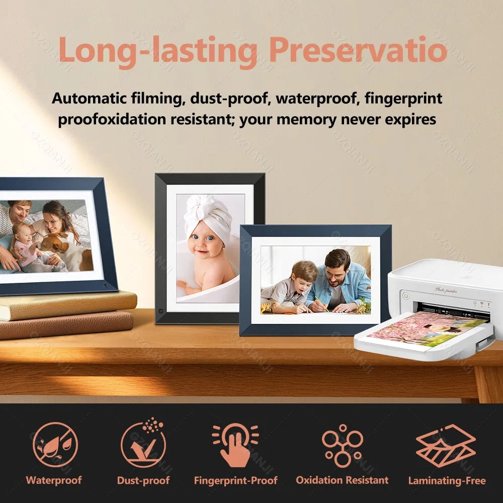 HPRT CP4100 Wireless Color Photo Printer – 300DPI desktop printer for 4×6” photos, thermal sublimation, ideal for home use.
