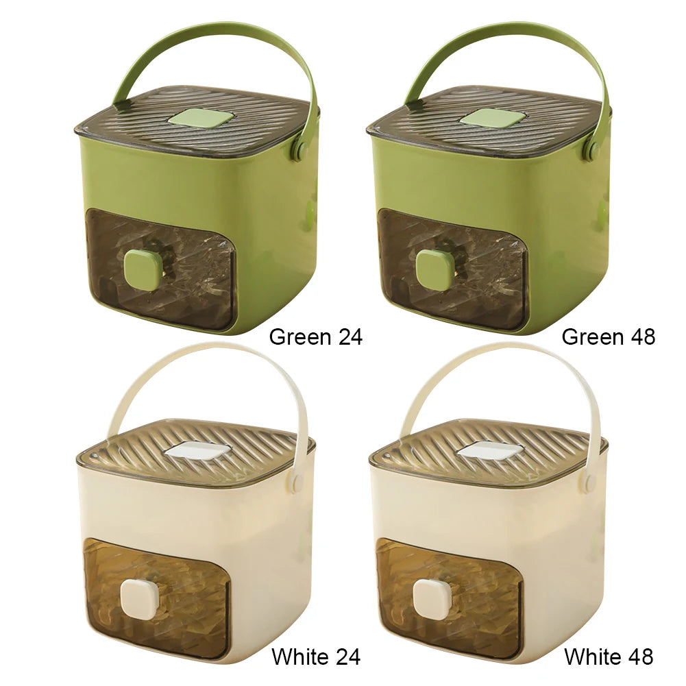 Compact Portable Ice Maker with Storage Drawer & Handle – Perfect for Home, Camping, RVs & Offices!