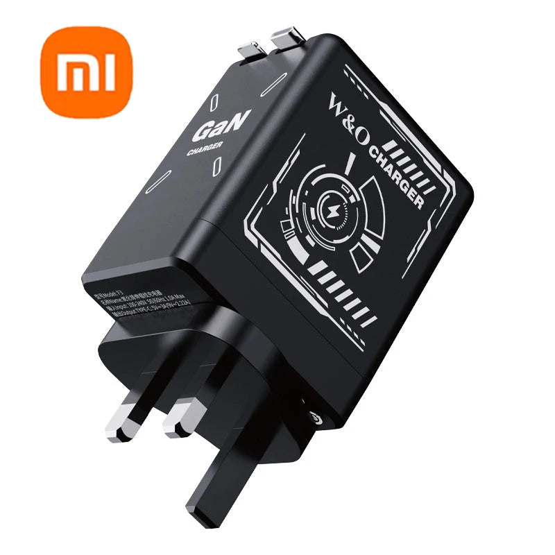 Xiaomi 120W GaN Fast Charger with Retractable Type-C/Lightning Cable.