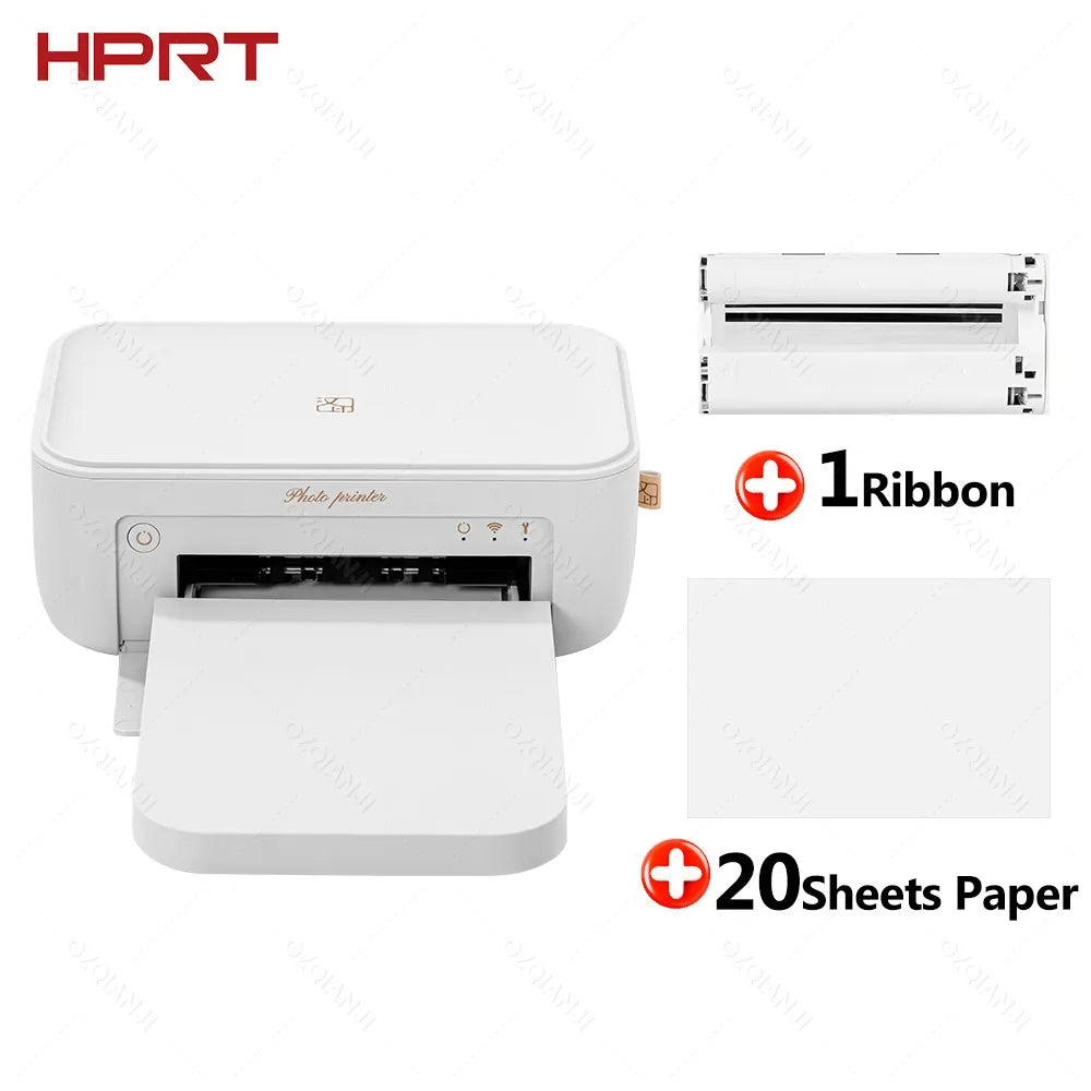 HPRT CP4100 Wireless Color Photo Printer – 300DPI desktop printer for 4×6” photos, thermal sublimation, ideal for home use.