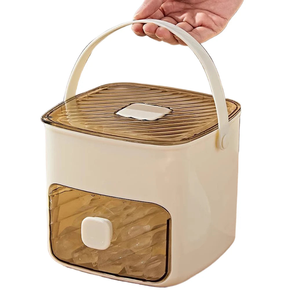 Compact Portable Ice Maker with Storage Drawer & Handle – Perfect for Home, Camping, RVs & Offices!