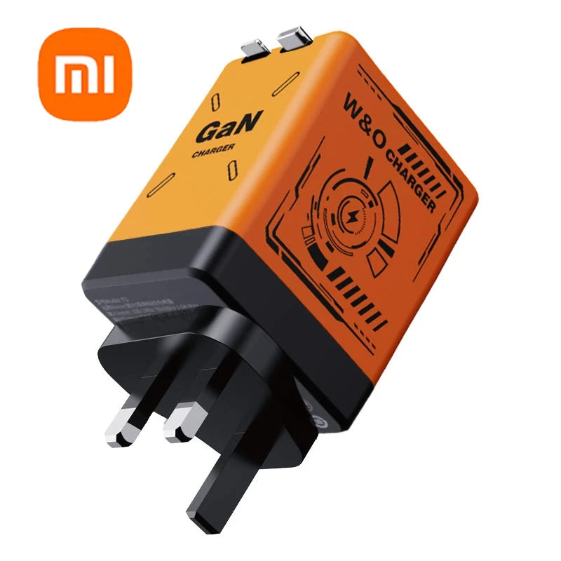 Xiaomi 120W GaN Fast Charger with Retractable Type-C/Lightning Cable.