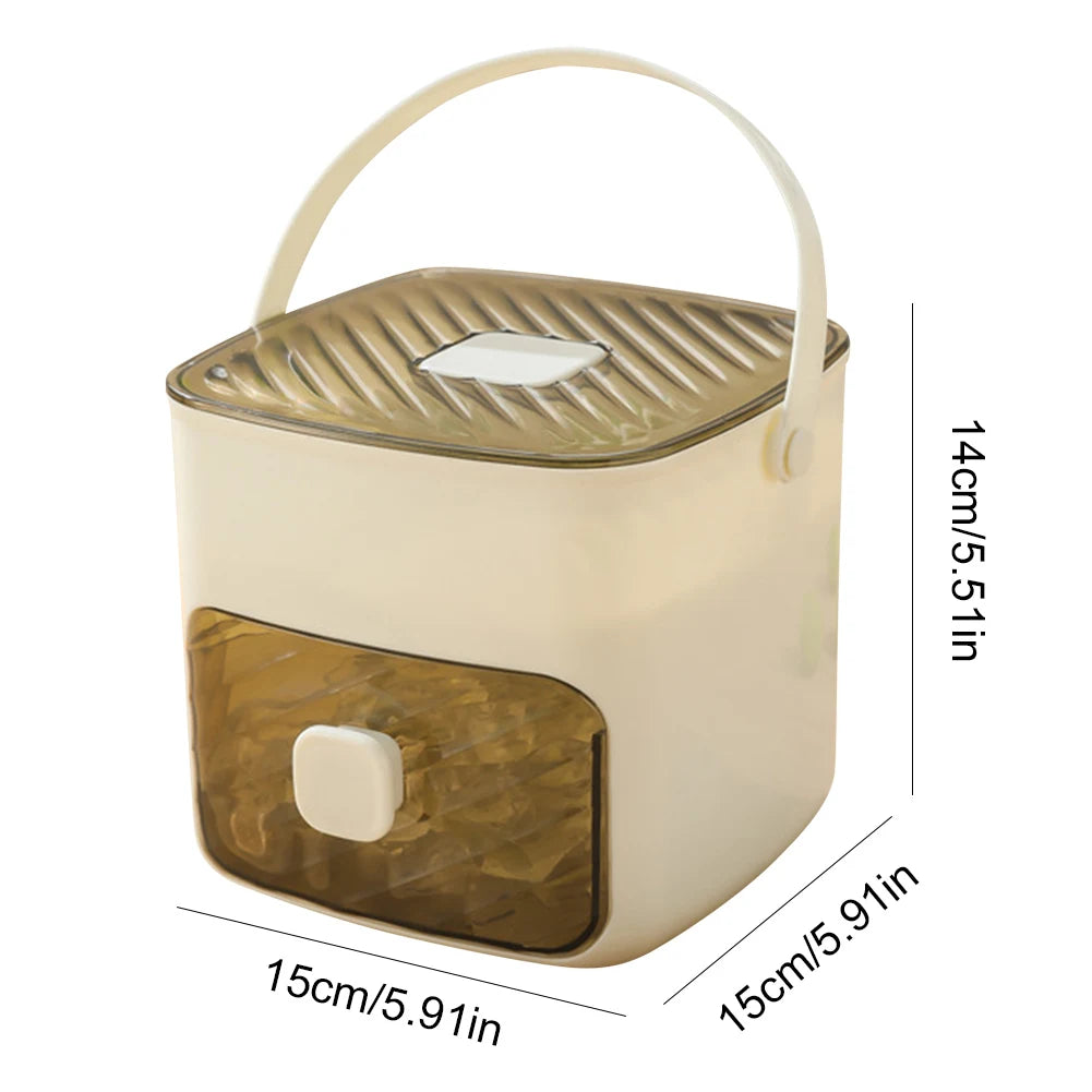 Compact Portable Ice Maker with Storage Drawer & Handle – Perfect for Home, Camping, RVs & Offices!